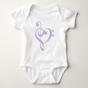 Body Para Bebê Coração de Limpeza e Limpeza da lavanda