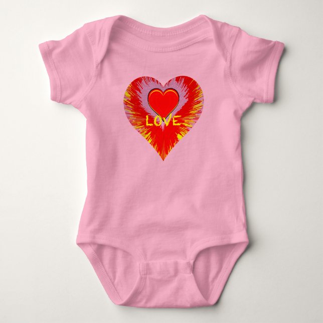 Body Para Bebê Coração Explodindo (Frente)