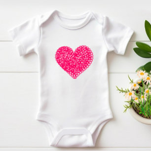 Body Para Bebê Coração isolado de Crimson