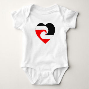 Body Para Bebê Coração Maori