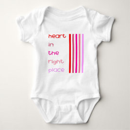 Body Para Bebê Coração no lugar certo