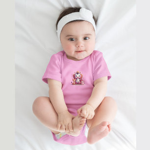 Body Para Bebê Corações Cor-de-Rosa Pastel Adoráveis
