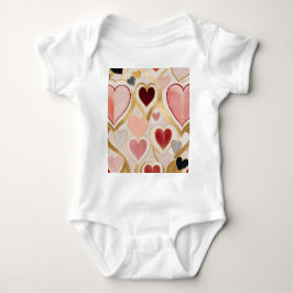 Body Para Bebê Corações de Amor