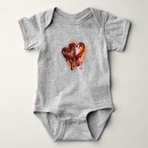 Body Para Bebê Corações de Chocolate