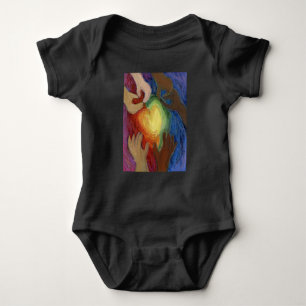 Body Para Bebê Corações e Mãos Adoram Diversidade Artística F