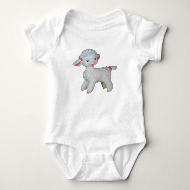 Body Para Bebê Cordeiro de Plástico (Frente)