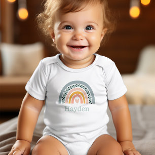 Body Para Bebê Cores De Pastel Cores De Corte Desenhado Arco-Íris
