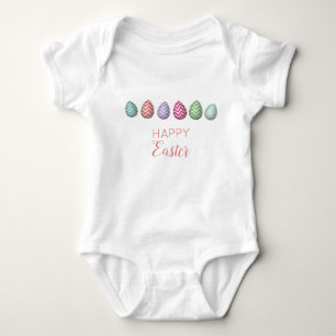 Body Para Bebê Cores do Pastel de Ovos de Felz pascoa