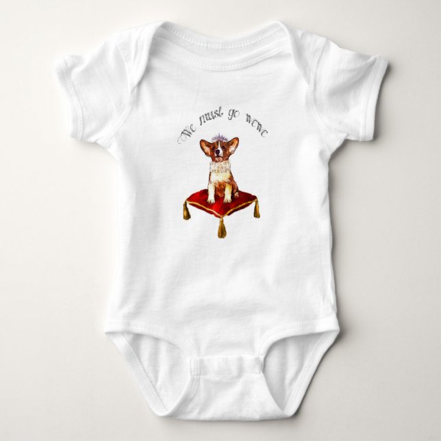 Body Para Bebê Corgi Royalty (Frente)