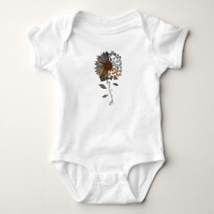 Body Para Bebê Corgi Sunflower Você É Meu Cão De Corgi Roupa