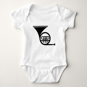Body Para Bebê Corno Francês - Preto