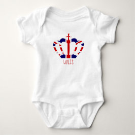 Body Para Bebê Coroa Britânica Real | Personalizado