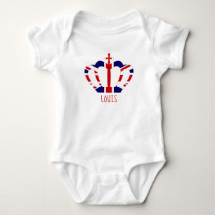 Body Para Bebê Coroa Britânica Real Personalizado