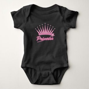 Body Para Bebê Coroa de Princesa Rosa
