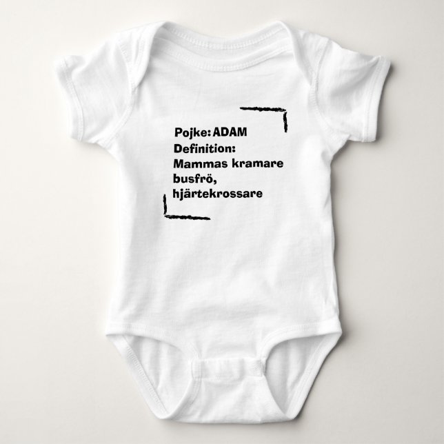 Body Para Bebê Corpo de Bebê Personalizado com Nome, Bebê Persona (Frente)