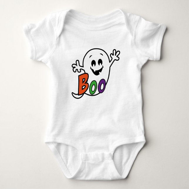 Body Para Bebê Corpo halloween bu engraçado (Frente)