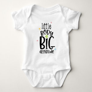 Body Para Bebê Corpo Pequeno, Grande Atitude Estrelas Tipografia