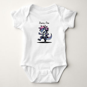 Body Para Bebê Corpo Personalizável de Dança de Dinossauro legal