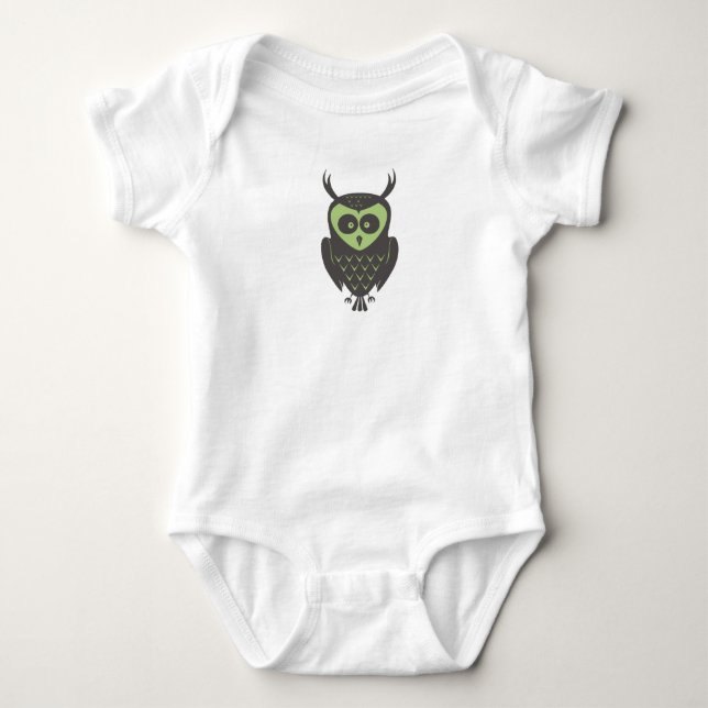 Body Para Bebê Coruja de Outono (Frente)