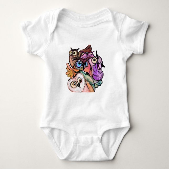 Body Para Bebê Coruja Surpresa Engraçada Bebê Bonitinho (Frente)