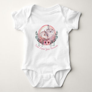 Body Para Bebê Coruja Te Ama Para Sempre