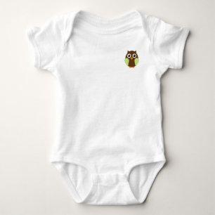 Body Para Bebê Coruja Verde