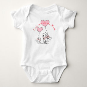 Body Para Bebê Costume do gato & do gatinho da mamã de Kawaii