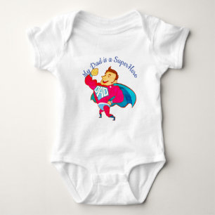 Body Para Bebê Costume do pai do super-herói