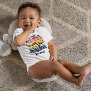 Body Para Bebê Costume Trip Kangaroo Sunset da Austrália