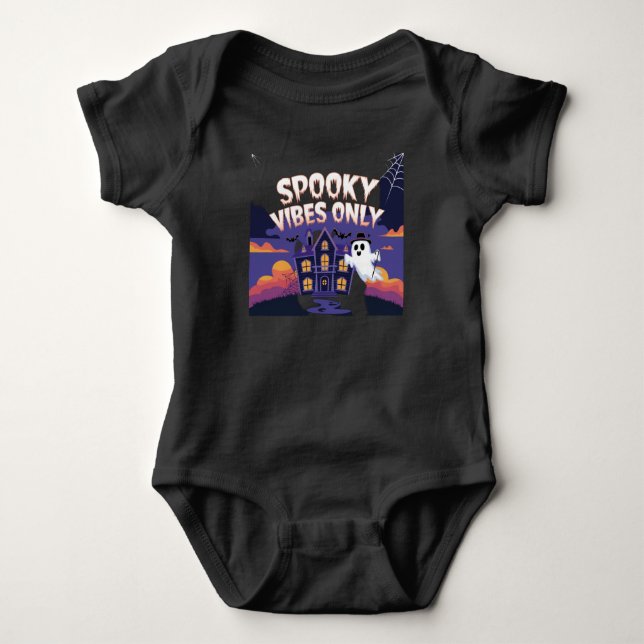 Body Para Bebê Cotações da Estação Spooky (Frente)