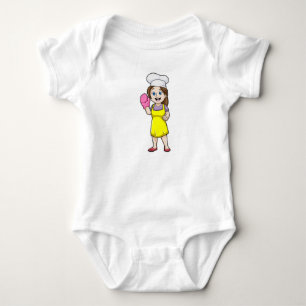 Body Para Bebê Cotor com placa de Cozinhar e luvas de forno