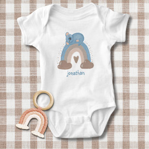 Body Para Bebê Cotovelo-cotovelo-cônico com coala dormente monogr