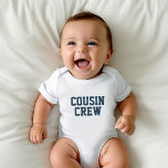 Body Para Bebê Cousin Crew | Crianças Marinhos Bebê Roupa<br><div class="desc">Roupa personalizado impresso personalizado com gráfico "Cousin Crew" ou outro texto personalizado. Use as ferramentas de design para editar as fontes de texto e as cores ou adicionar suas próprias fotos para criar um design de camiseta personalizada. Selecione entre uma grande variedade de t-shirts, camisolas-cisterna e camisas para homens, mulheres,...</div>