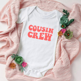 Body Para Bebê Cousin Crew | Família de cor-de-rosa pegueira
