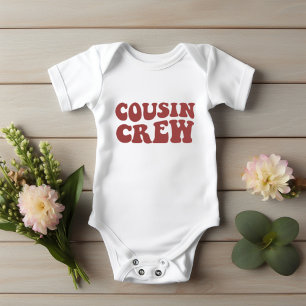 Body Para Bebê Cousin Crew Família Maroon Matching