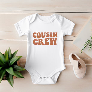 Body Para Bebê Cousin Crew Família Marrom correspondente