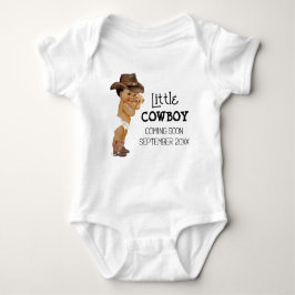 Body Para Bebê Cowboy Brevemente Anunciando Gravidez