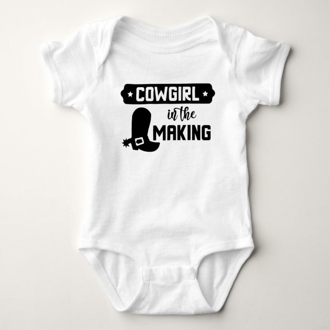 Body Para Bebê Cowgirl No Fazer (Frente)