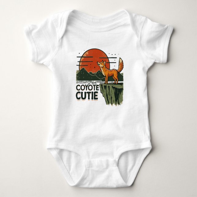 Body Para Bebê Coyote bonito (Frente)