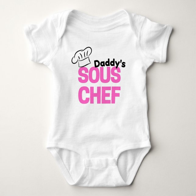 Body Para Bebê Cozinhar Futuro do Chef do pai (Frente)