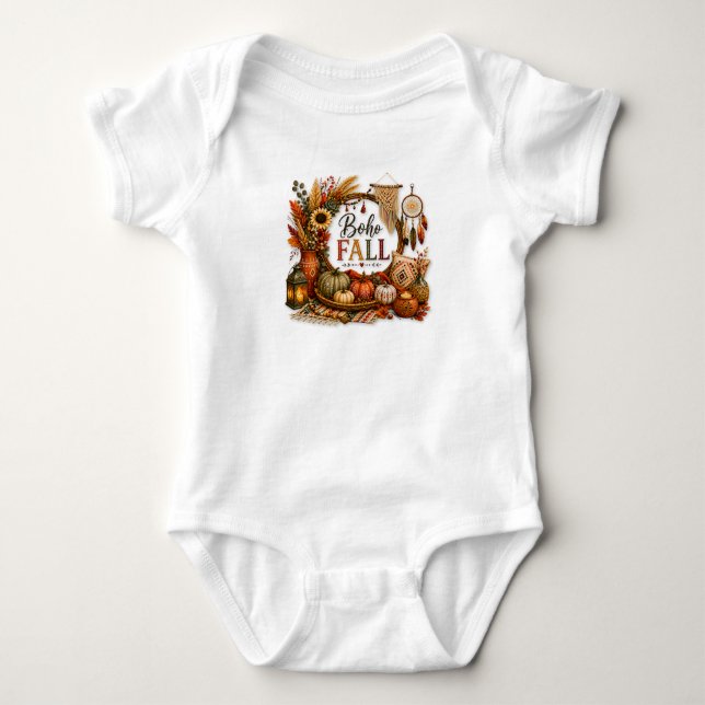 Body Para Bebê Cozy Boho Fall / Bohemio Acogedor (Frente)