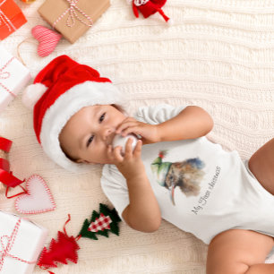 Body Para Bebê Cozy Christmas Kiwi, costume