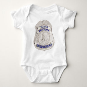 Body Para Bebê Crachá da polícia da polícia estadual de Virgí