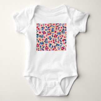 Body Para Bebê Cranberry Watercolor: Berries Selvagens Sem Costur