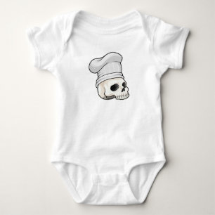 Body Para Bebê Crânio como cozinheiro com chapéu de chef