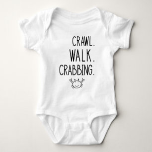 Body Para Bebê Crawl Walk Caranguejando - Pequeno Caranguejeiro