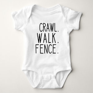 Body Para Bebê Crawl Walk Fence, Futuro Esgrimista Bebê
