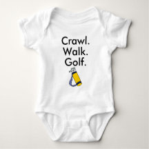Crawl Walk Golf Golfer Golfing Baby Bodydress