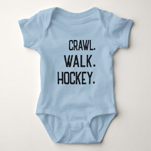 Body Para Bebê Crawl Walk Hockey - Pequeno Hockey Fofo 
