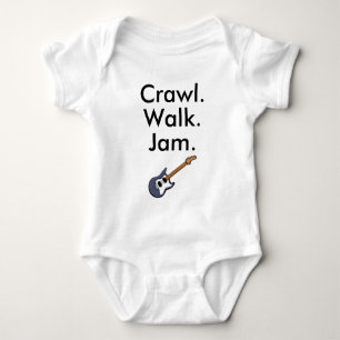 Body Para Bebê Crawl Walk Jam Guitar Bebê Roupa